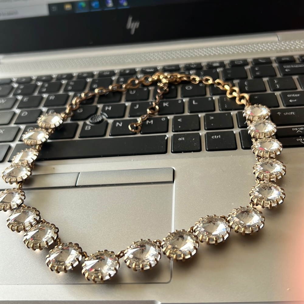 J Crew Foil Backed Rhinestone necklace